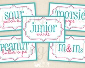 Custom Wedding Candy Buffet or Candy Bar Label Cards - Set of 10 Cards for Wedding or Bridal Shower Il_170x135
