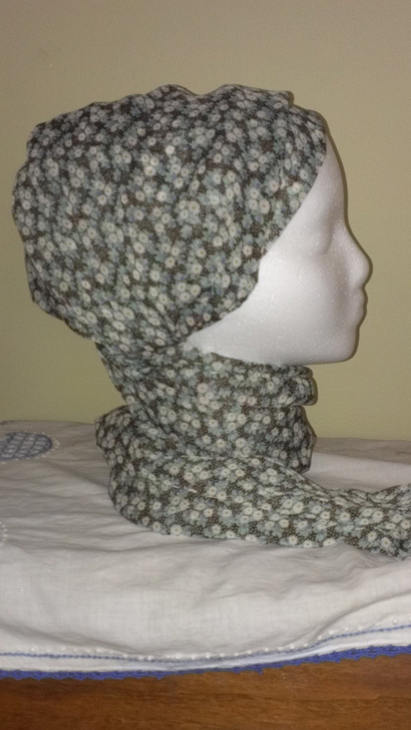 Mint Ditsy Flower Scarf