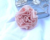 Blush Felt flower brooch-hair clip/ pale pink  rose/ Felt Jewelry/ Wool Flowers/ Felted Brooch / Ready to ship