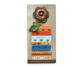 flower in a vase (6) rustic industrial architectural salvage ORIGINAL ART  by Elizabeth Rosen