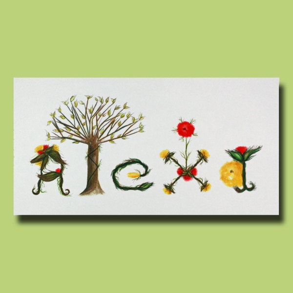 Popular items for baby letters art on Etsy