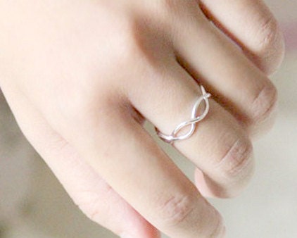 Sterling Silver Infinity Ring. Adjustable, simple, everyday ring