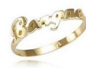 Personalized Name Ring. 925 Sterling Silver Ring Gold Plated Ring