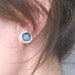 Blue Stud Earrings - Minimalist  - Sterling Silver