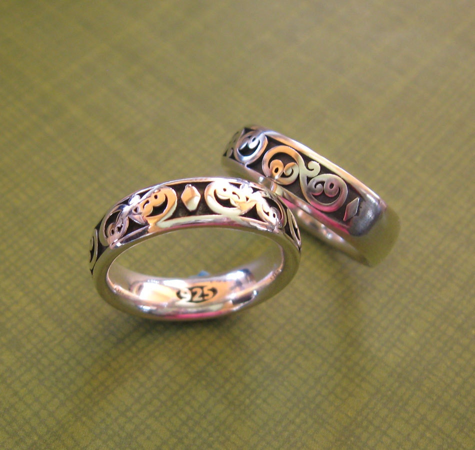 size 6.5 sterling silver stack ring