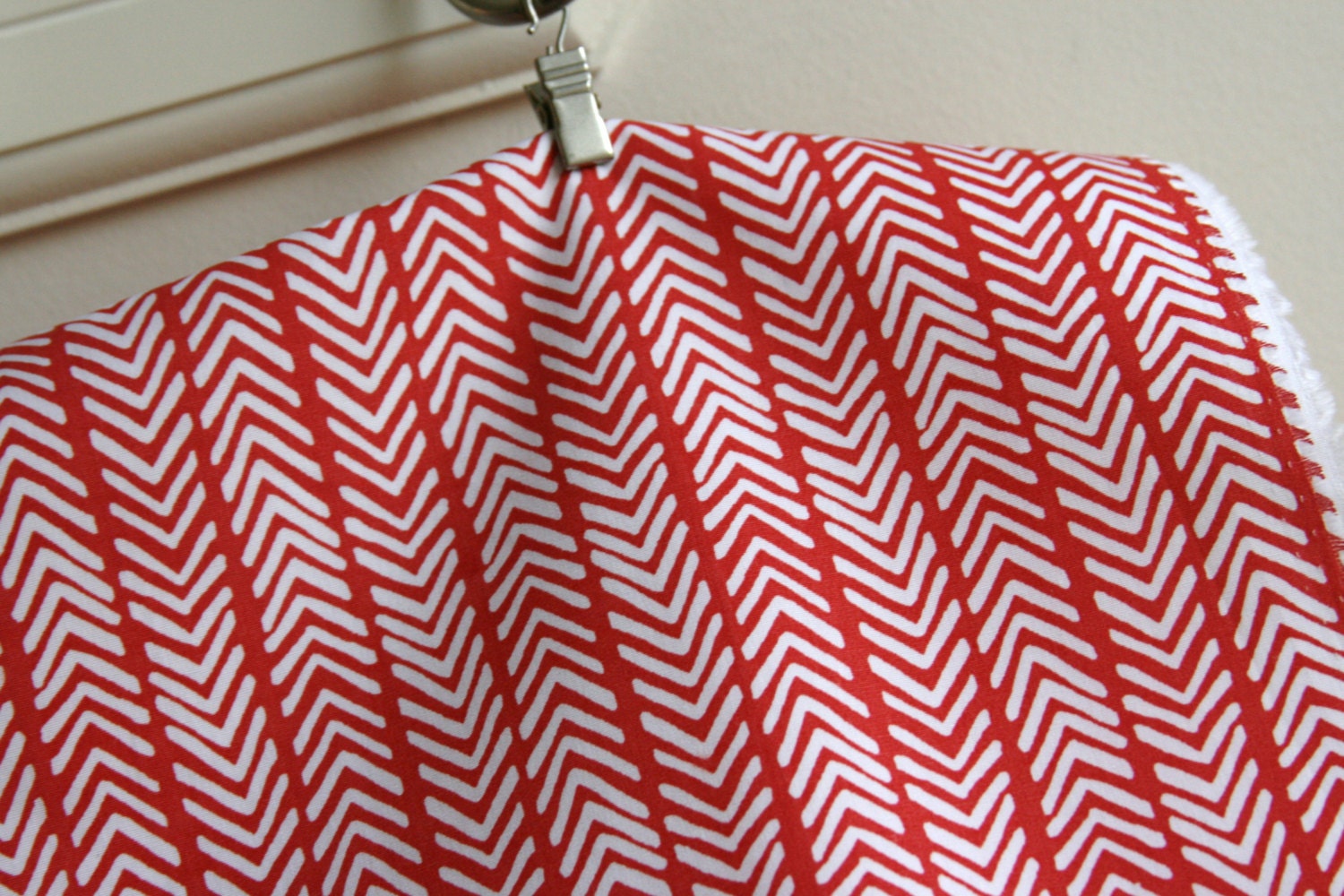 Organic "Herringbone" by deisgner Monaluna from the Modern Home Collection - ONE FAT QUARTER Cut of Fabric