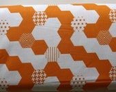 Hexies in Tangerine by Patty Young from the Textured Basics Collection - Michael Miller Fabrics - ONE YARD Cut