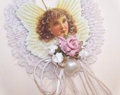 VICTORIAN REVIVAL Handmade Guardian Angel Ornament....