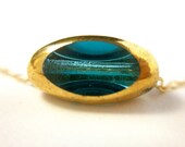 Little Vintage Necklace in Glass Teal // LilahV