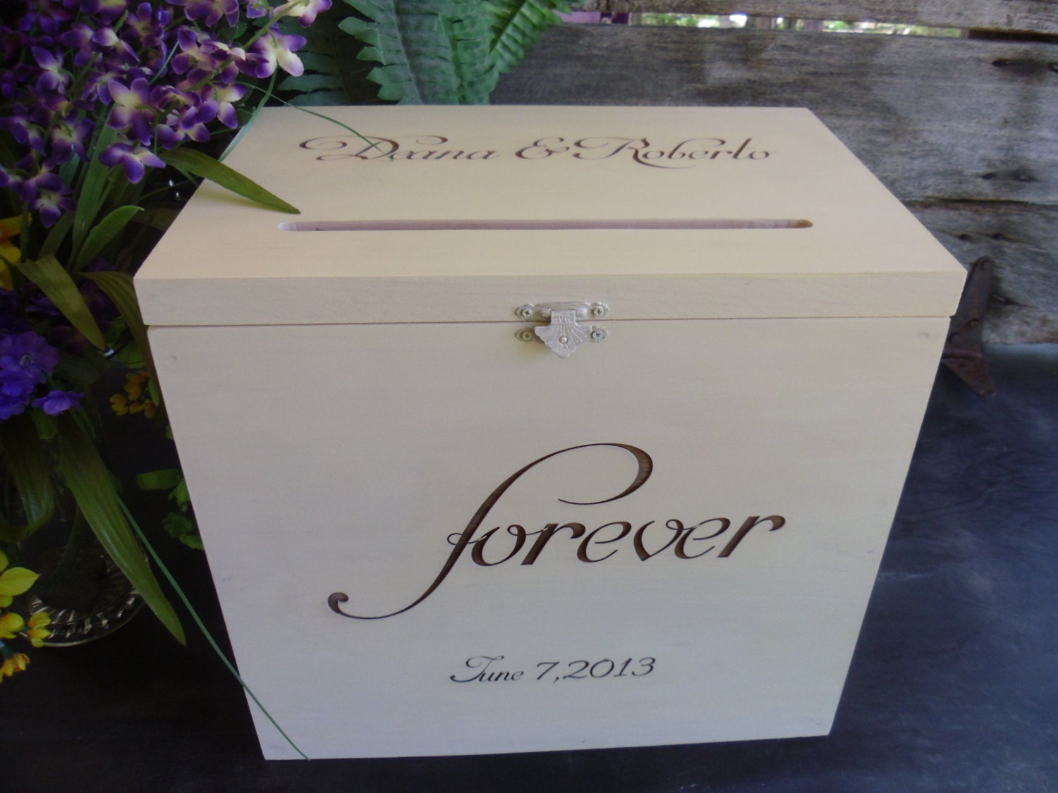 Rustic Wedding Card Box  X Large