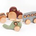Set of 3 Wooden Vehicles with rustic ornament