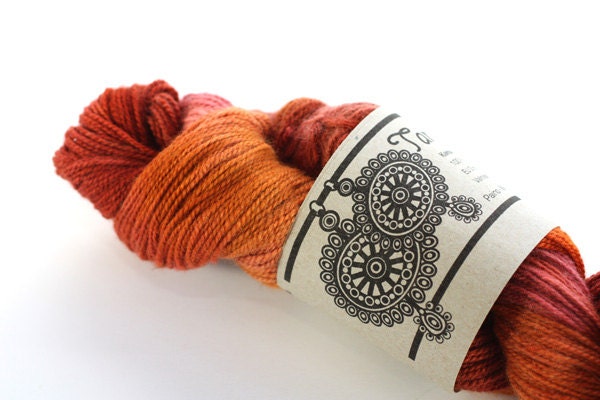 Kainuu Grey Finnsheep wool yarn Tanhu, 120 g, colorway Cinnamon