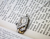 Steampunk Necklace - Silver Antique Watch Movement - Made in NZ