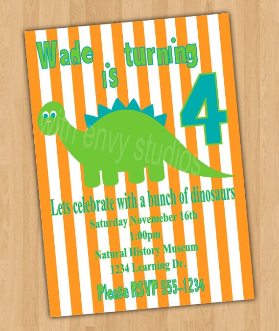 Dinosaur Party Invitation Printable Il_570xn