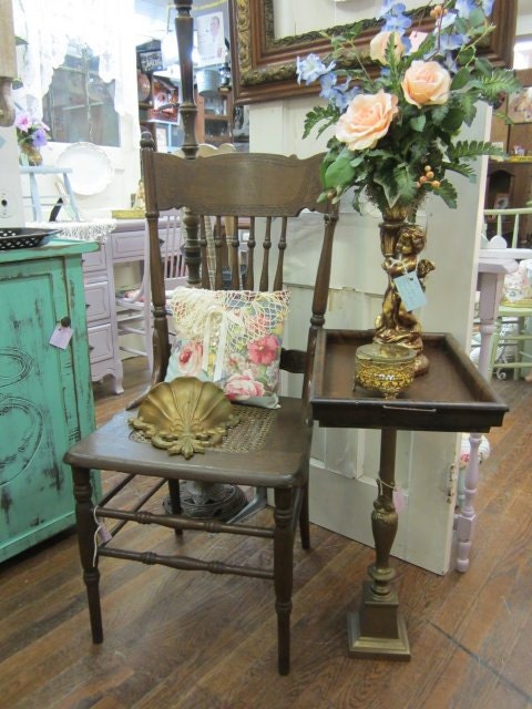 Shabby Chic Vintage Side Table Marriage Piece FREE Shipping
