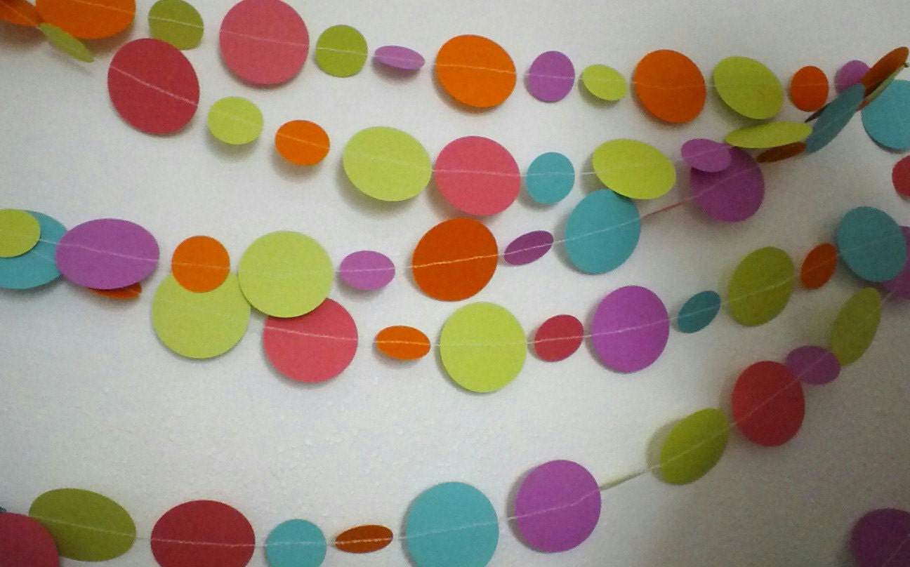Dot Garland 15' in Tropical Punch