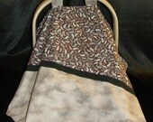Car Seat Canopy - Grey Paisley
