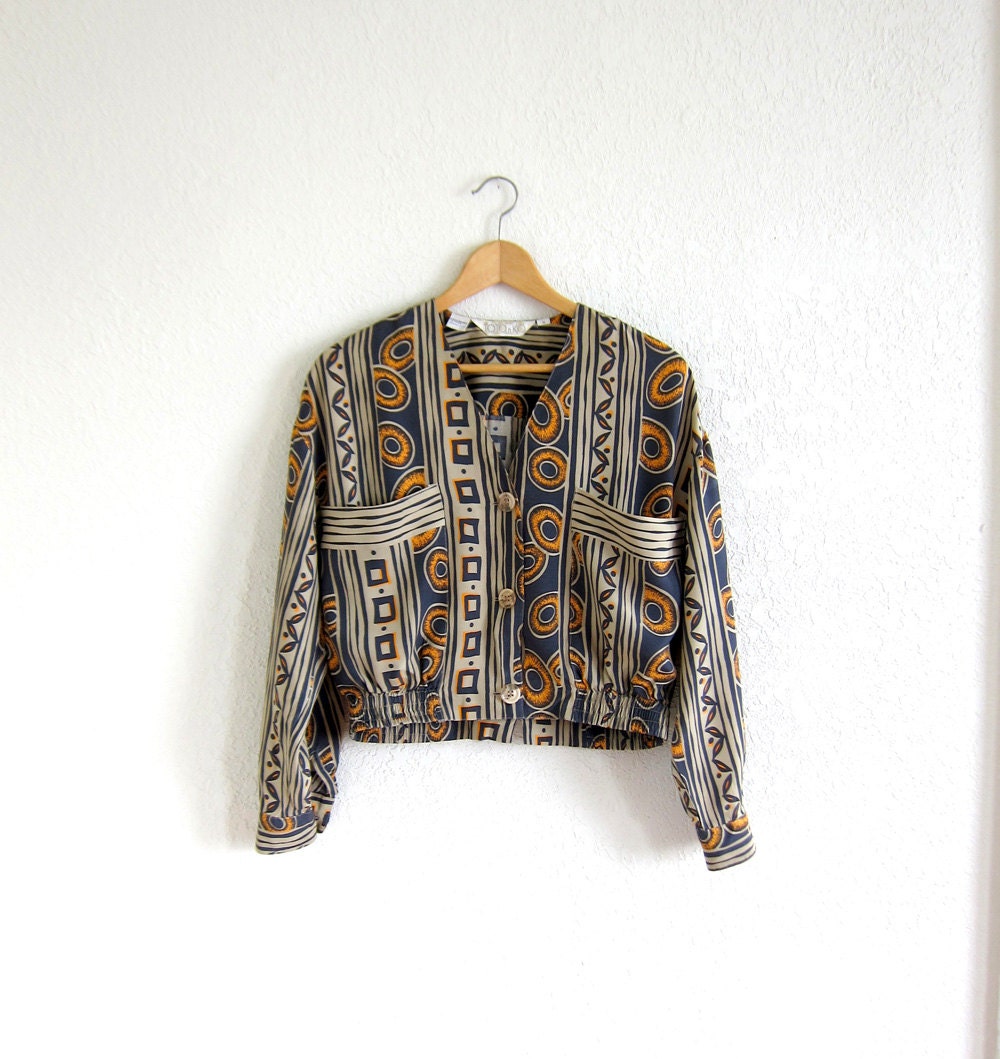90s ABSTRACT avant garde cropped jacket