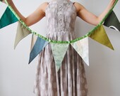 Bunting. Spring garden. Photo-booth bunting. Flag banner.
