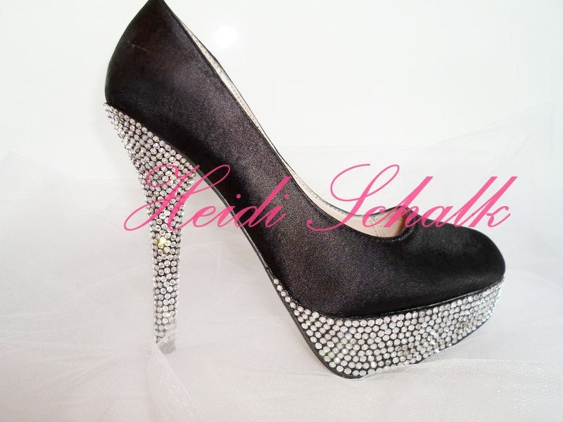 Crystal Bling Women's Heels Strassed with Genuine Swarovski Crystals