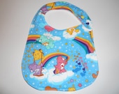Bright Vintage Care Bears Bib