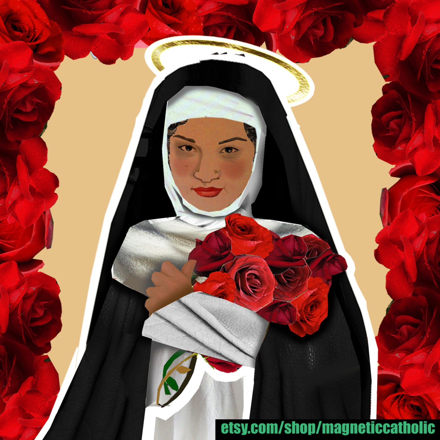 Saint Rose of Lima patron saint of Latin America dress up magnetic paper doll