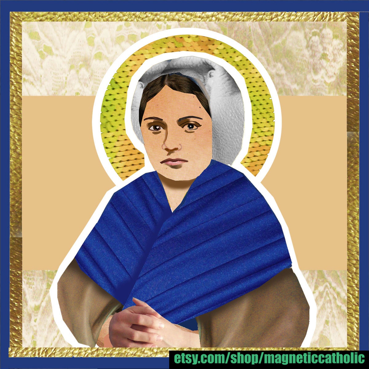 Saint Bernadette our Lady of Lourdes Catholic magnetic paper doll