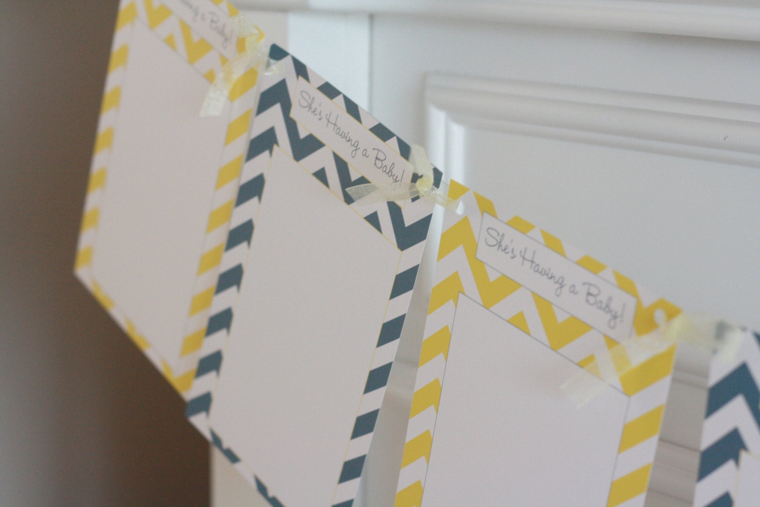 Photo Banner - Baby Shower or Bridal Shower Memory Photo Keepsake - Can Match Any Theme in My Shop - Free Ship Over 60.00