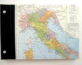 Customized Photo Album with Vintage Map, Post-Bound 8" x 12"
