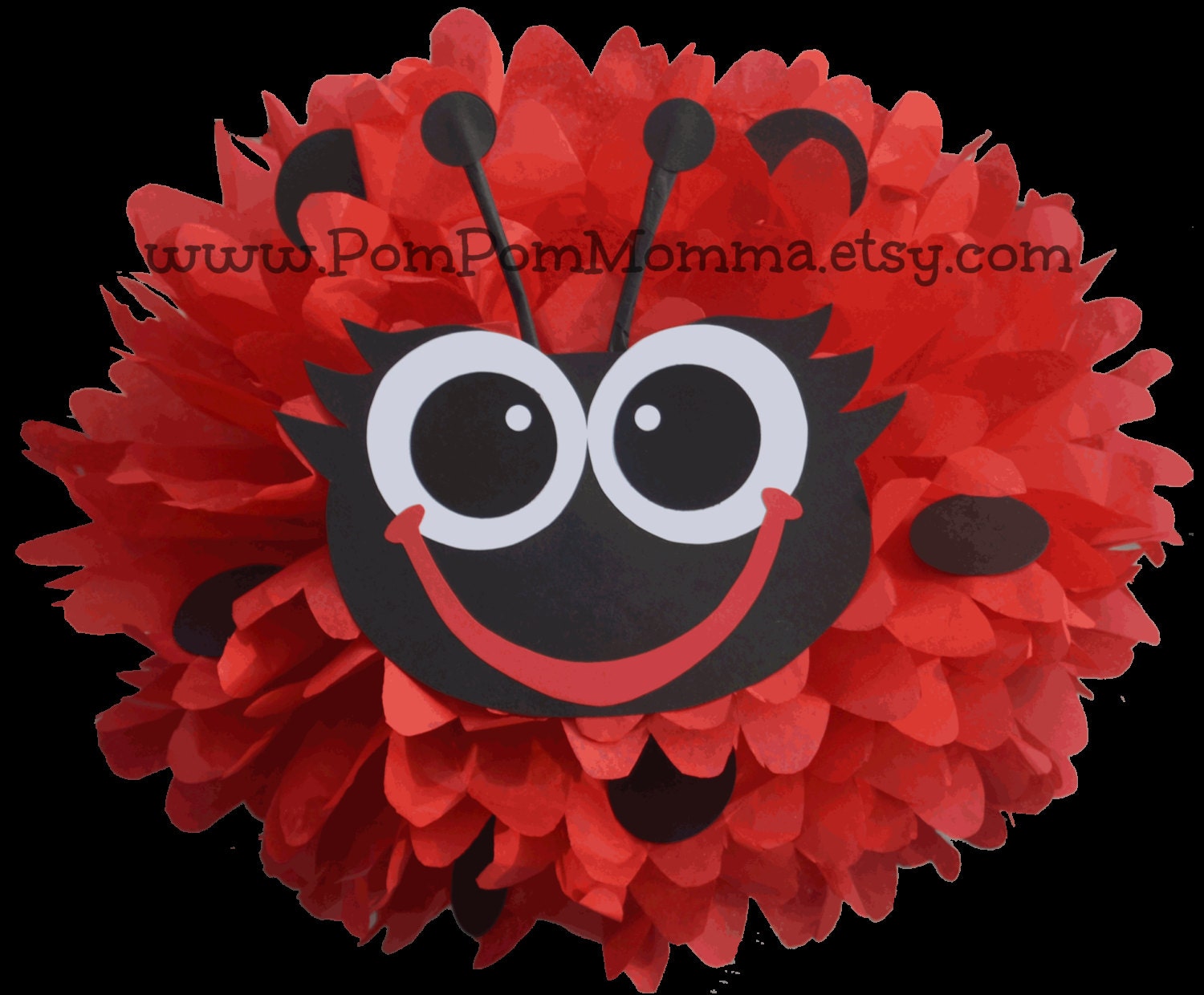 Ladybug Party Pom