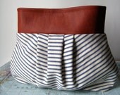 Country road. Large pleated clutch