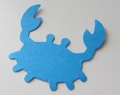 Crab Die Cuts  - Turquoise- Scrapbooking, Confetti, Party Decorations - FREE SHIPPING