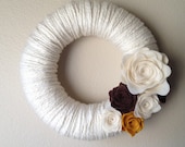Yarn Wreath Handmade Felt Decoration- 12 inch