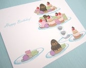 Sweet Desserts Birthday Card Blank Inside