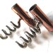Copper and Silver Corkscrew Earrings