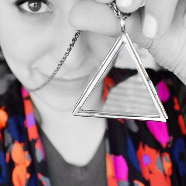 Glass Triangle Locket