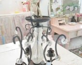 Chandelier crystals shabby chic cottage chic