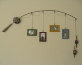 Fishing Pole Picture Frame - Metal Brown - 4 Frames