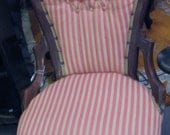 Victorian Chair. Solid Walnut. Newly Upholstered. Old World Look.
