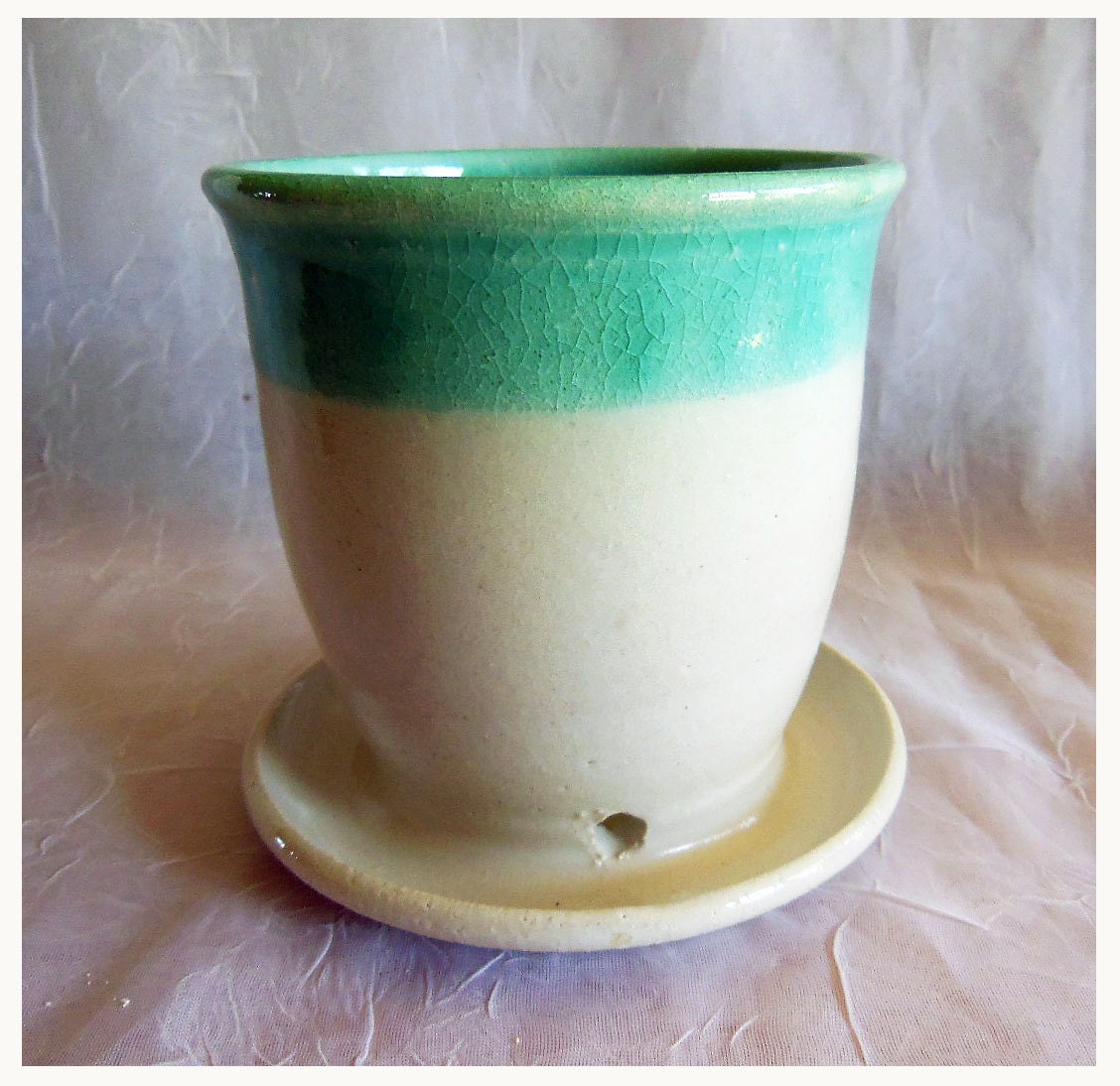 Utensil Drainer Stoneware Wheel thrown