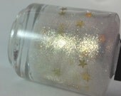 Make A Wish - Handmade nail polish - Gold and White - Gold Star - Glitter Nail Polish