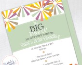 Pinwheel Thirtieth (30th) Birthday Party Invitation - Adult Birthday Party Invite Il_170x135