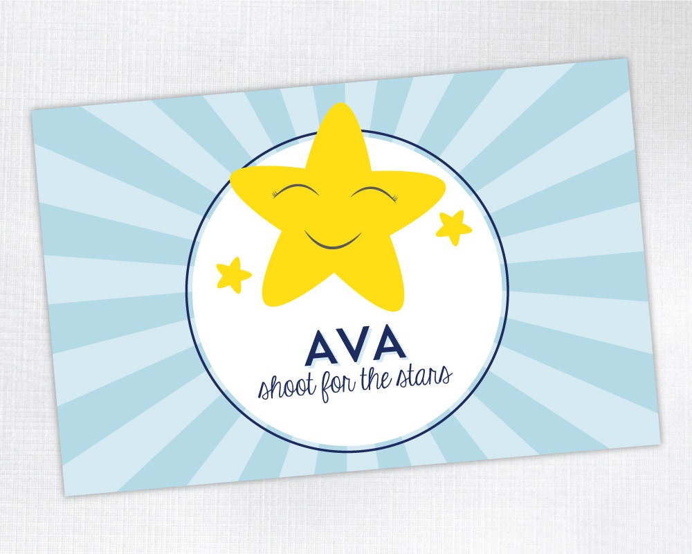 Personalized Placemat - Shoot For The Stars - laminated, double-sided - Custom Kids / Childrens Placemat Il_170x135