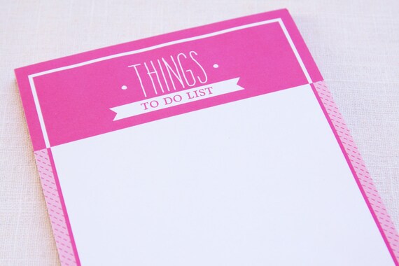 To Do List Notepad - Four Color Choices Il_570xn