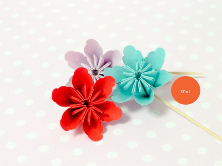 Teal Kusudama Flower Topper