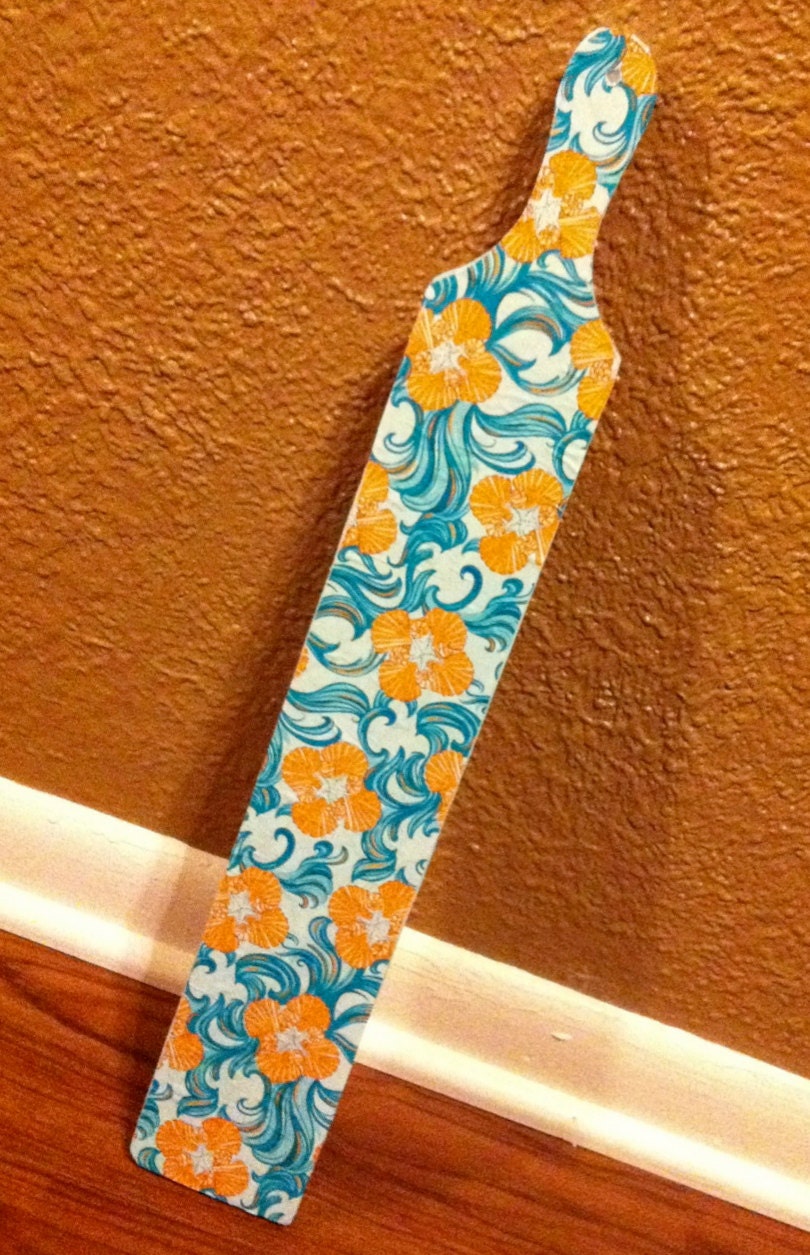 Lilly Pulitzer "Finished" Sorority Paddle in "Do the Wave" Print
