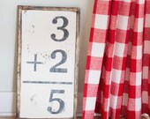 Math Problem Framed Sign