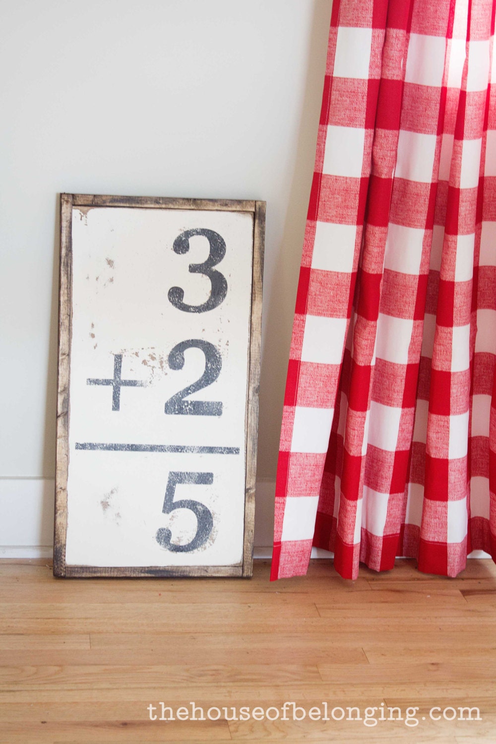 Math Problem Framed Sign
