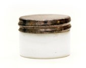 Vintage Antique Tiny Milk Glass Jar