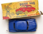 20% OFF VINTAGE SALE 5 Day Sale Blue Marx Automatic Brake Kar in Original Lithography Box
